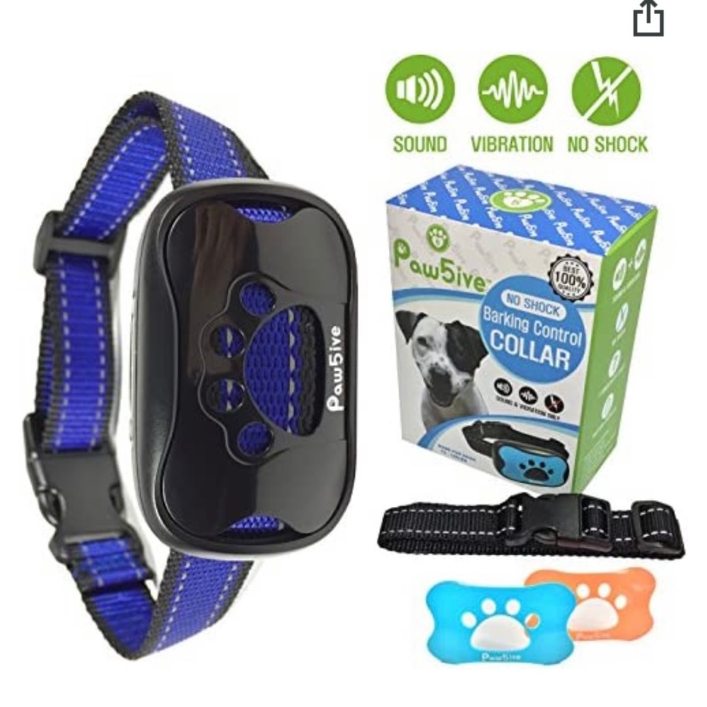 Paw5ive Barking vibration control collar for dogs.